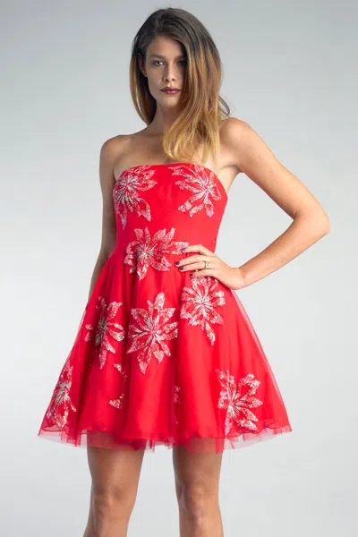 Basix Black Label Sleeveless Cocktail Dress In Red