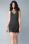 Basix Black Label Sleeveless Cocktail Dress With Sheer Back