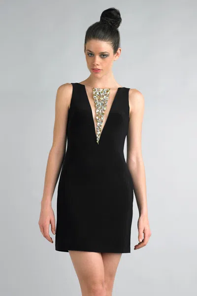 Basix Black Label Sleeveless Crystal Embelished Cocktail Dress