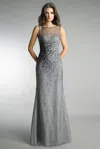 Basix Black Label Sleeveless Dress With Sequin Motif In Silver