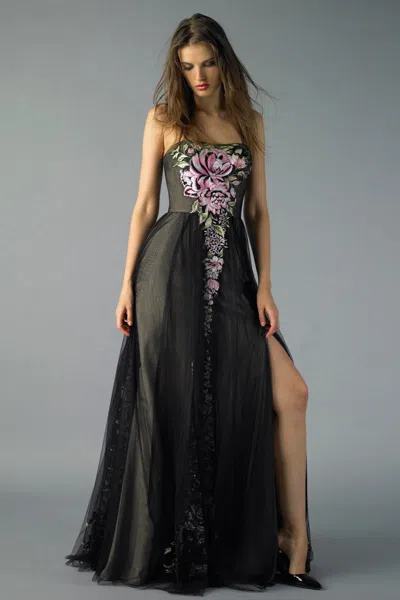 Basix Black Label Sleeveless Evening Dress