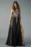 Basix Black Label Sleeveless Evening Dress In Black