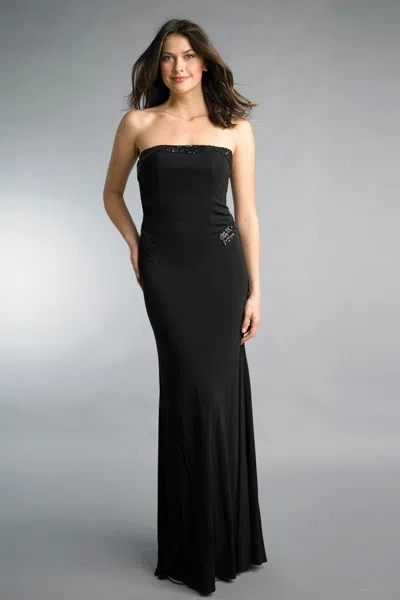 Basix Black Label Sleeveless Evening Dress In Black