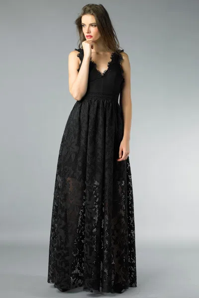 Basix Black Label Sleeveless Evening Dress In Black
