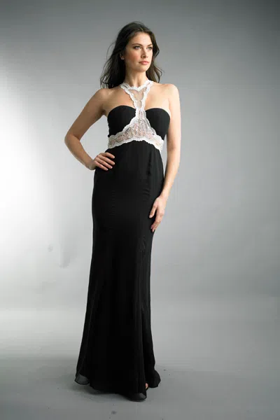 Basix Black Label Sleeveless Evening Dress In Black