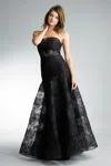 Basix Black Label Sleeveless Evening Dress In Black