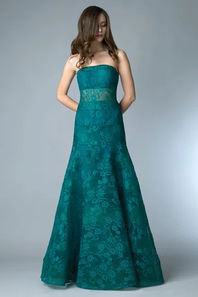 Basix Black Label Sleeveless Evening Dress In Green