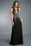 Basix Black Label Sleeveless Evening Dress In Multi
