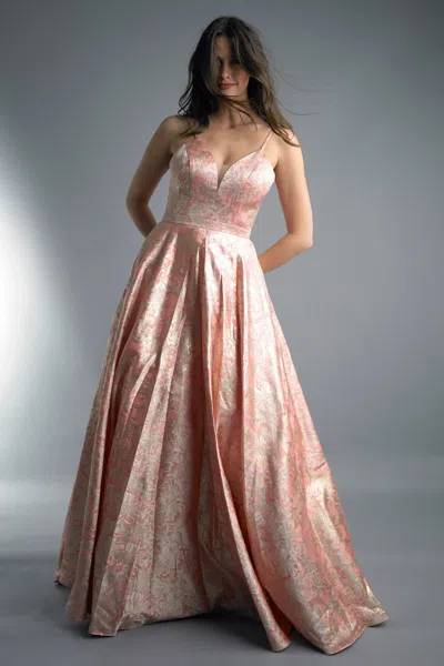 Basix Black Label Sleeveless Evening Dress In Pink