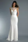 Basix Black Label Sleeveless Evening Dress With Train