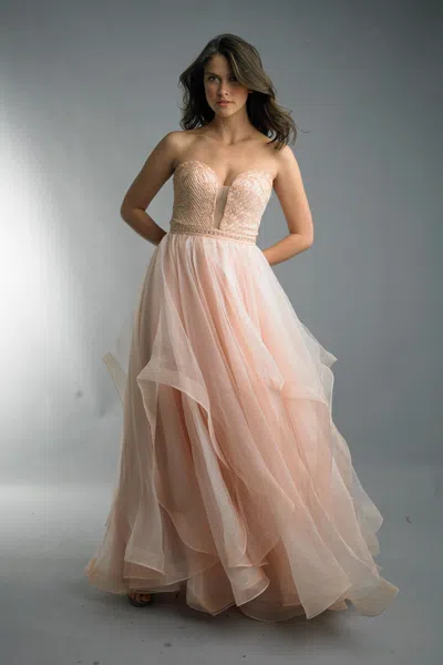 Basix Black Label Sleeveless Evening Gown In Pink