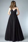 Basix Black Label Sleeveless Evening Gown In Black
