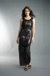 Basix Black Label Sleeveless Evening Gown In Black