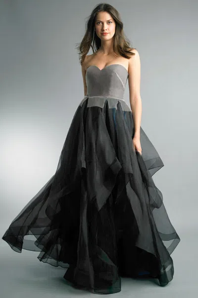 Basix Black Label Sleeveless Evening Gown In Blue