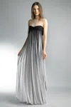 Basix Black Label Sleeveless Evening Gown In Gray