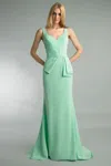 Basix Black Label Sleeveless Evening Gown In Green