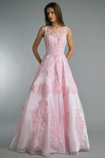 Basix Black Label Sleeveless Evening Gown In Pink