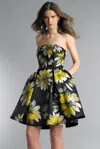Basix Black Label Sleeveless Floral Cocktail Dress