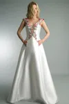 Basix Black Label Sleeveless Floral Embellished Gown
