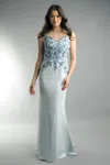 Basix Black Label Sleeveless Floral Gown