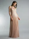 Basix Black Label Sleeveless Gown In Neutral
