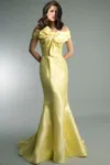 Basix Black Label Sleeveless Gown With Bow