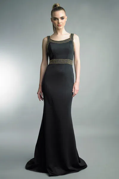 Basix Black Label Sleeveless Gown With Straps