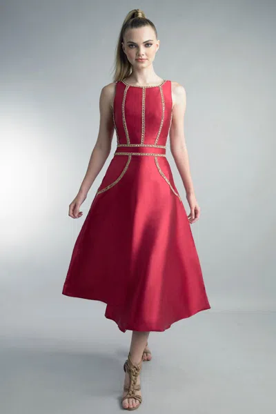 Basix Black Label Sleeveless Knee Length Dress In Yellow