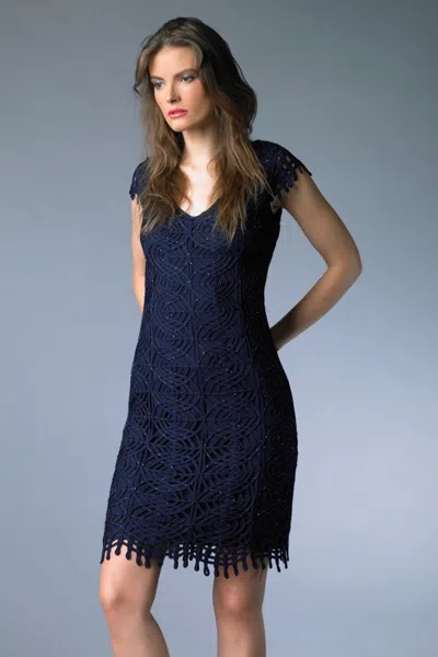 Basix Black Label Sleeveless Knitted Drress By Basix Ii In Blue