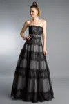 Basix Black Label Sleeveless Lace Gown