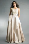 Basix Black Label Sleeveless Lace Top Evening Gown