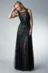 Shop Basix Black Label Sleeveless Sequin Sheer Evening Dress