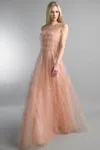 Basix Black Label Sleeveless Tiered Evening Gown