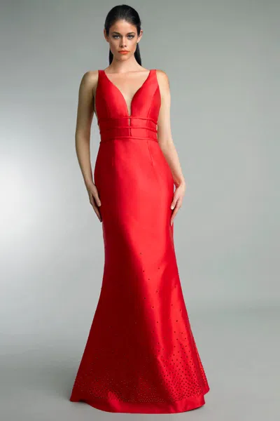 Basix Black Label Sleevless Open Back Evenig Dress