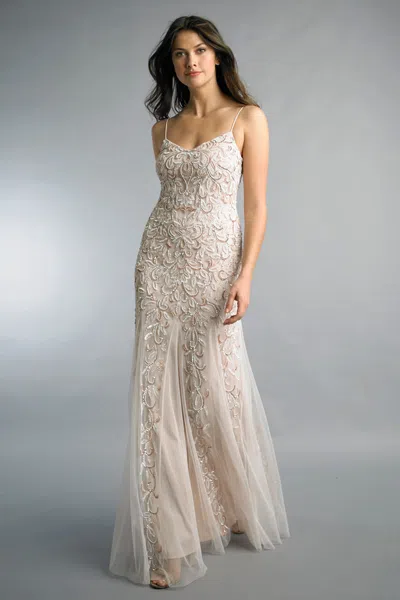 Basix Black Label Spaghetti Strap Evening Dress