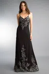 Basix Black Label Spaghetti Strap Evening Dress