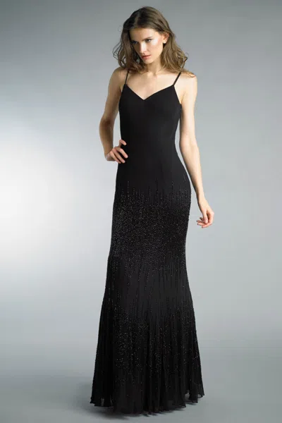 Basix Black Label Spaghetti Strap Evening Dress