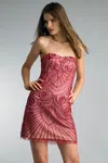 Basix Black Label Strapless Beaded Cocktail Dress