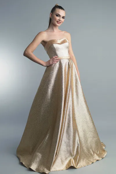 Basix Black Label Strapless Evening Gown