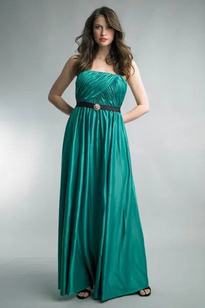 Basix Black Label Strapless Gown With Belt