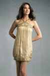 Basix Black Label Strapped Sequin And Crystal Embellished Cocktail Dress