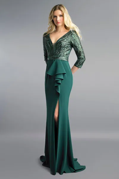 Basix Black Label Three Quarter Sleeve Gown
