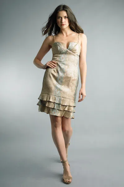Basix Black Label Tiered Cocktail Dress In Multi