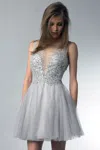 Basix Black Label Tulle Sleeveless Cocktail Dress