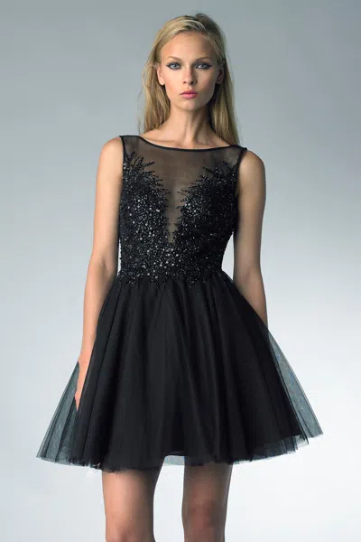 Basix Black Label Tulle Sleeveless Cocktail Dress
