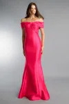 Basix Black Label Twist Neck Off Shoulder Gown