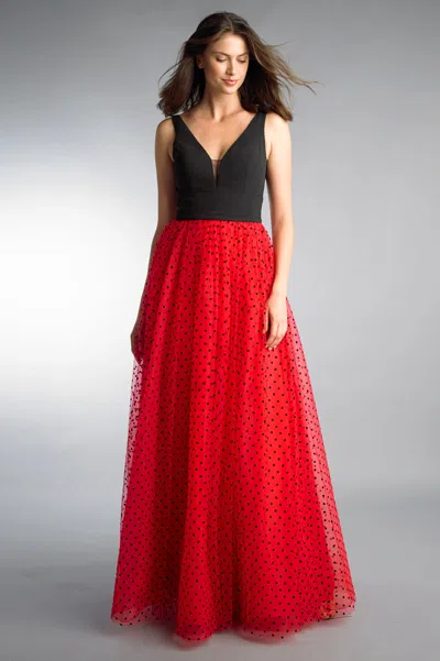 Basix Black Label V Neck 2 Tone Gown