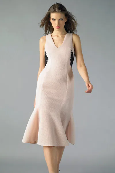 Basix Black Label V Neck Cocktail Dress With Lace Back
