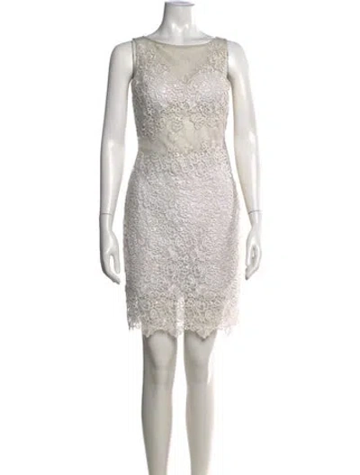 Pre-owned Basix Lace Pattern Mini Dress In Multi