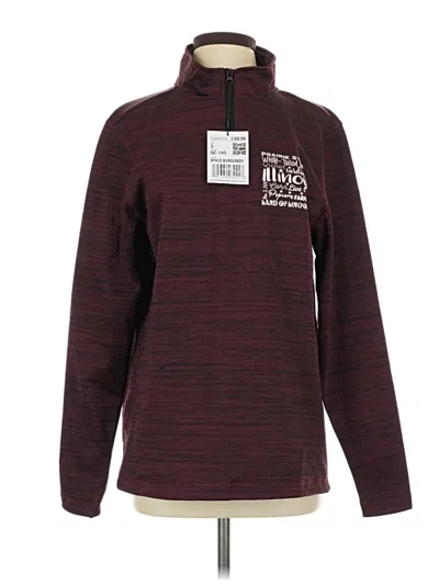 Basix Of America Fleece Jacket In Burgundy